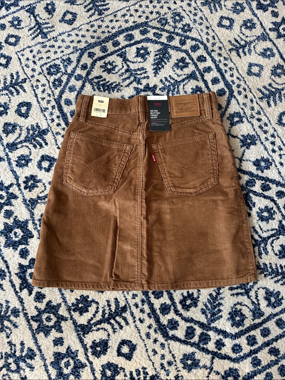 Levi's Retro button front Corduroy Mini Skirt